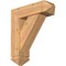 Ekena Millwork Traditional Arts and Crafts Smooth Bracket w/ Offset Brace, Western Red Cedar, 7 1/2"W x 24"D x 28"H BKT0806X24X28TRA03SWR - alternate 1